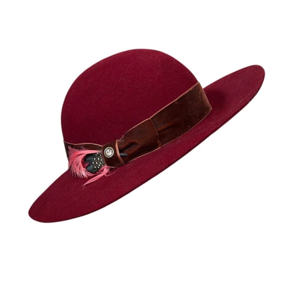 Goorin Bros Julia May Wool Hat Red Size Large NWT Floppy Fedora
